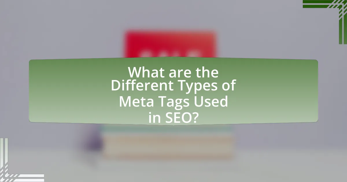 What are the Different Types of Meta Tags Used in SEO?